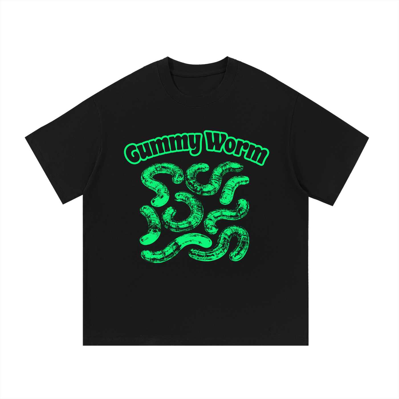 KayGLive - Mens Neon Green Gummy Essential Cotton T-Shirt
