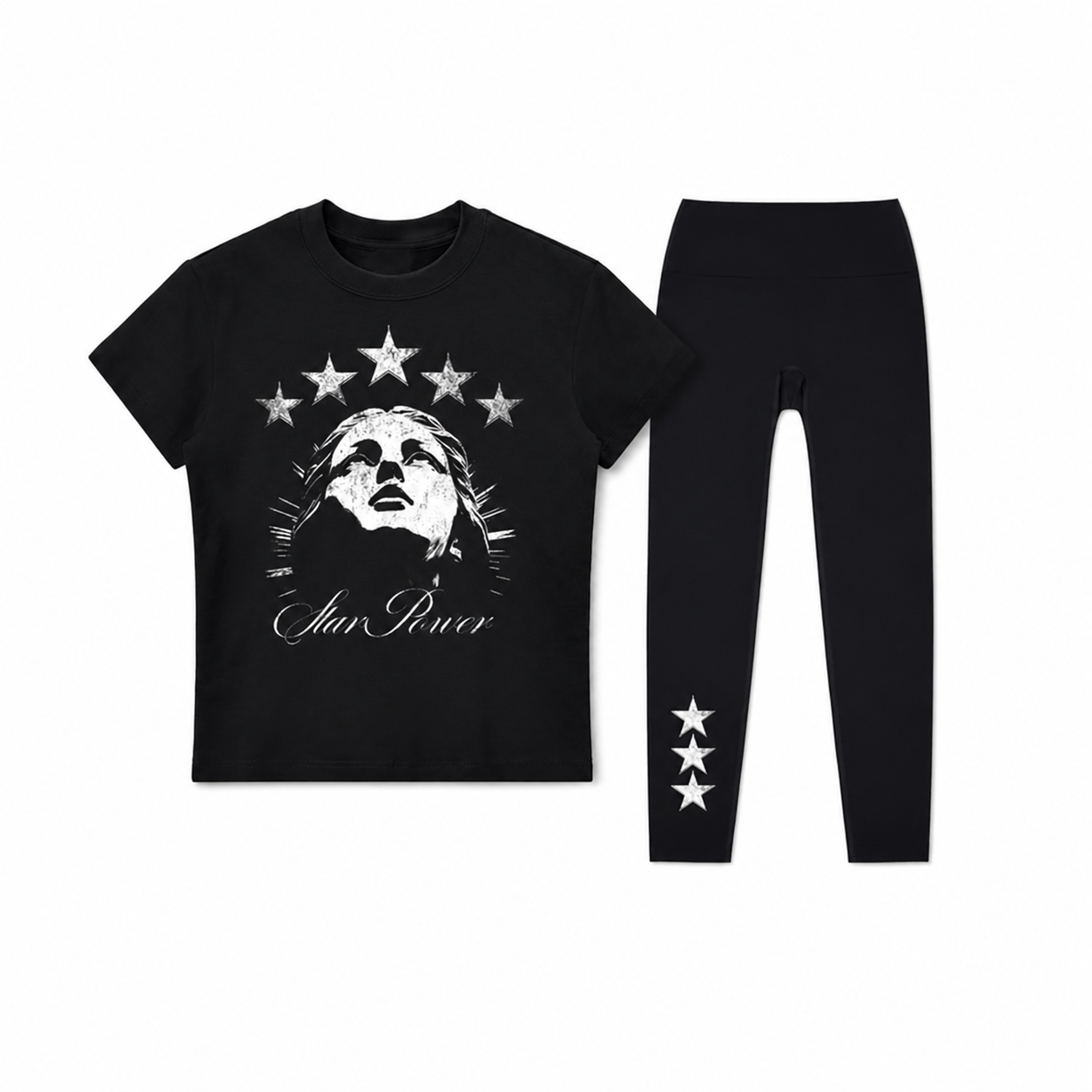 KayGLive - StarPower Women's Bodycon Tee & Performance Leggings Bundle