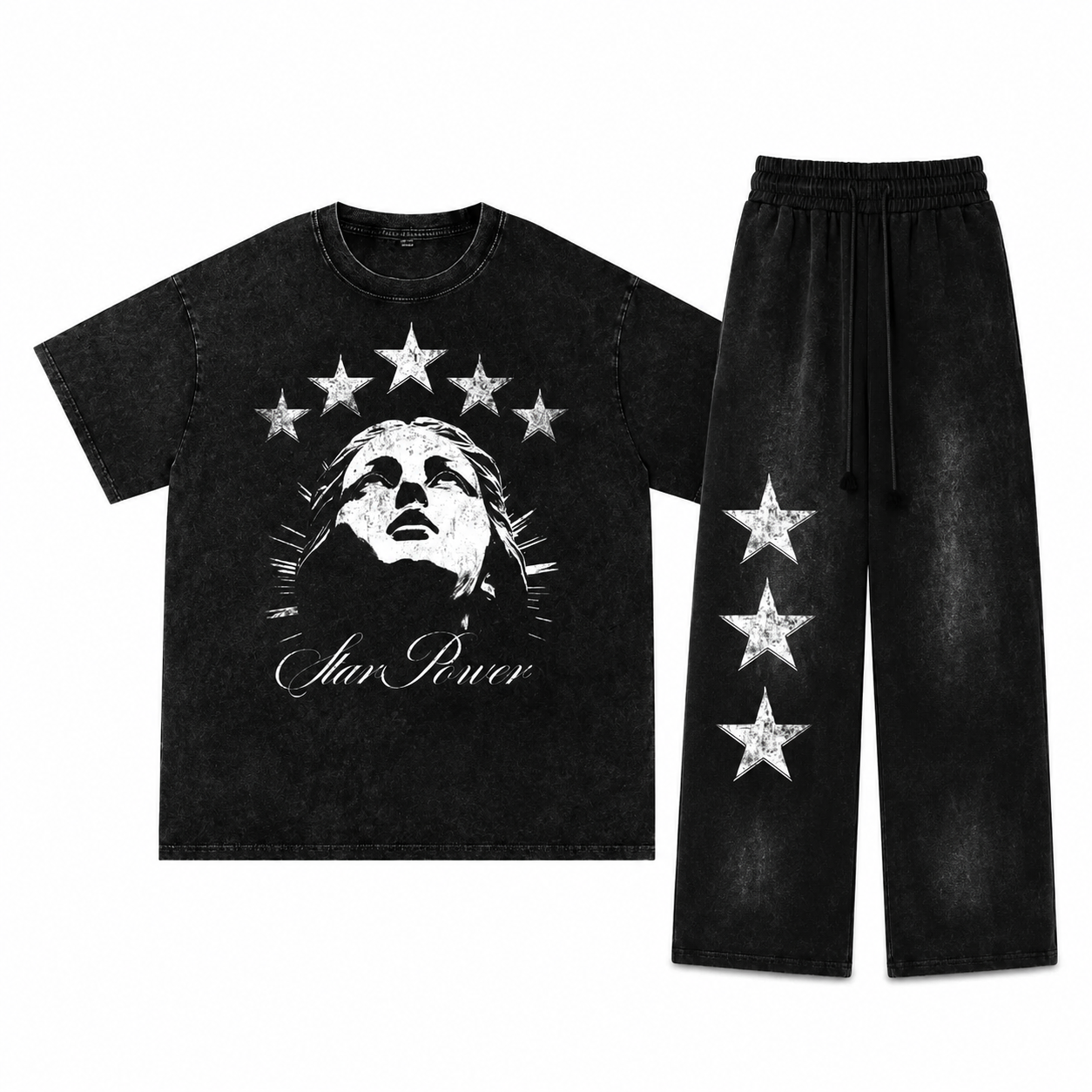KayGLive - Men's Snow Washed Tee & Sunfade Sweatpants Bundle