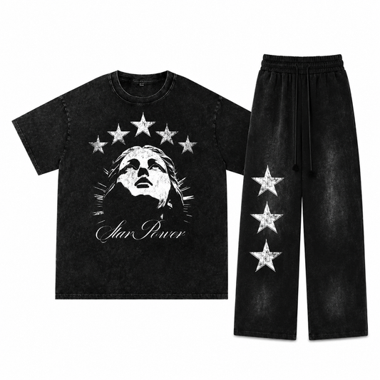 KayGLive - Men's Snow Washed Tee & Sunfade Sweatpants Bundle